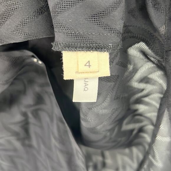 L'AGENCE Semi-Sheer Chevron Long Sleeve Button Down - Black - 4 - New with tags - Picture 4 of 9